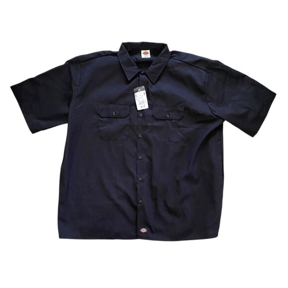 Dickies Men's Size 3XL Short Sleeve Work Shirt Shop Mechanics 1574 Button Down - Picture 1 of 6